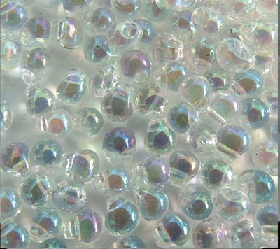 Miyuki Drop Clear DP0250  3.4mm 2.8mm Transparent Crystal AB Bead 10g